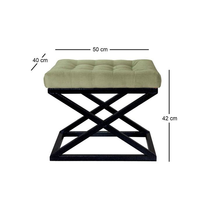 Atelier Del Sofa Pouffe Negro y Verde